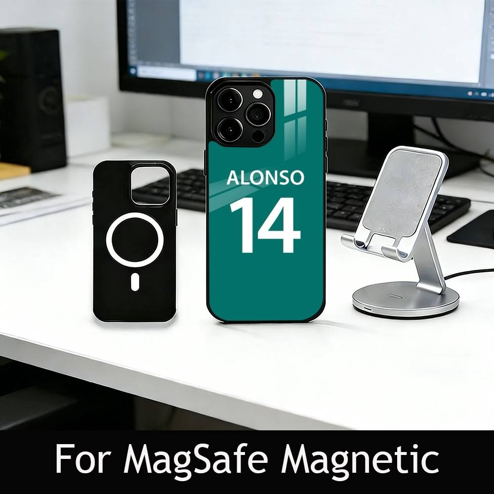 14 D-Driver F-Fernando A-Alonso Phone Case For iPhone17,16,15,14,13,12,11 Plus,Pro Magnetic with Magsafe Wireless Charging