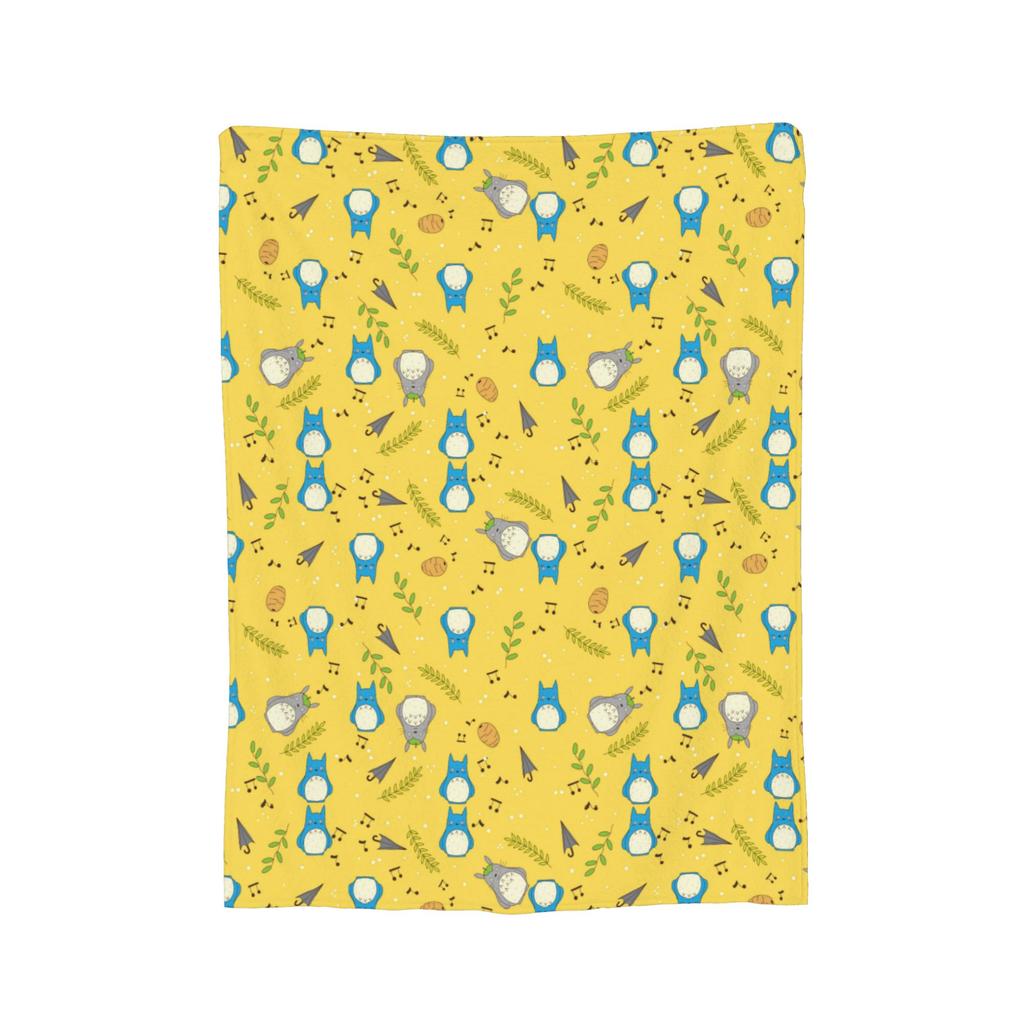 Cute T-Totoros Miyazaki Hayao Blanket Flannel Textile Decor Multi-function Super Soft Throw Blankets for Bed Office Bedspread