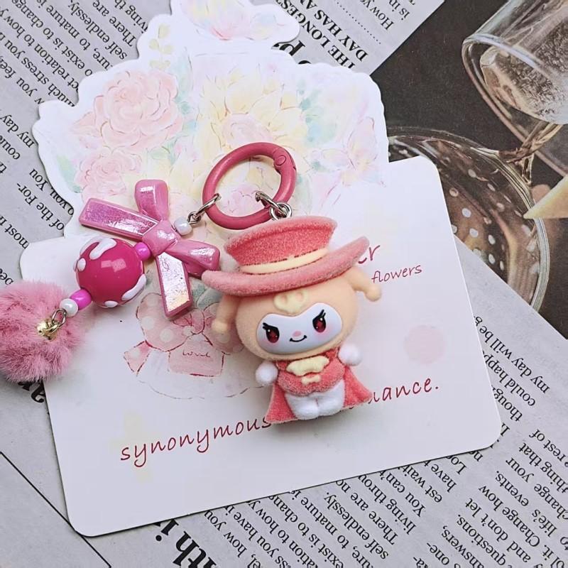 Kuromi Keychains Accessories Kuromi Figure Toys Gifts Cute Kuromi Keyrings Party Favors Bags Hanging Pendants