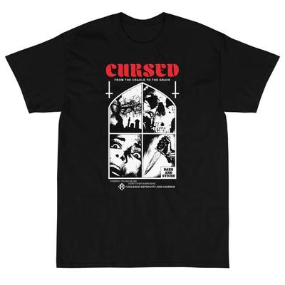 VERFLUCHTES Horror T-Shirt Horror Slasher Metal Giallo Shirt Retro Kleidung Grafik Kurzarmshirt Unisex Herren Damen Ganzjahres