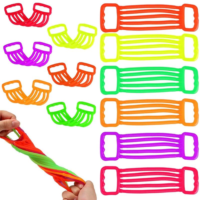 Stretchy String Fidget Toys Exercise Band Designs ADHD Anxiety Calming Down for Kids Birthday Christmas Party Favors Gifts