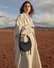 Paris Niche Design Genuine Leather Crescent Saddle Bag - Fashionable Shoulder Messenger Bag