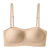 Invisible Strapless Anti-Slip Bra for Women - Seamless Gathered Bandeau for Small Chests