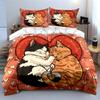 Cartoon Dog Heroes Print Set Bedding Duvet Cover Set Duvet Cover Pillowcases  (1*Duvet Cover 2*Pillowcases, without duvet insert)