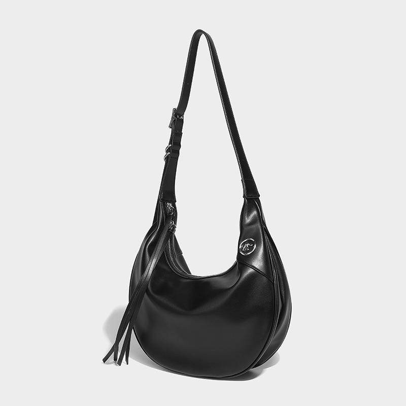 

Новая сумка-полумесяц 2025 года, простая сумка через плечо Four Seasons, сумка-багет премиум-класса, женская сумка-полумесяц Niche Design чёрный