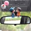 Carini cartoni animati coppie decorazione auto accessori romantici figurine palloncino ornamento auto interni cruscotto accessori regali