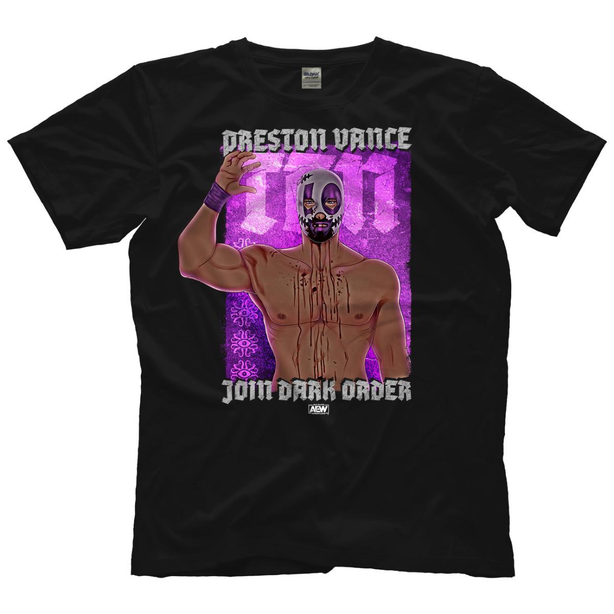 Preston Vance - Join Dark Order AEW Official T-Shirt S разноцветный