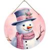 Cross-border Christmas Festival Wooden Door Sign: Creative Round Decorative Hanging Ornament