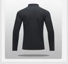 Herren Sport-T-Shirt mit halbem Reißverschluss, langärmelig, schnelltrocknend, für Laufen & Radfahren