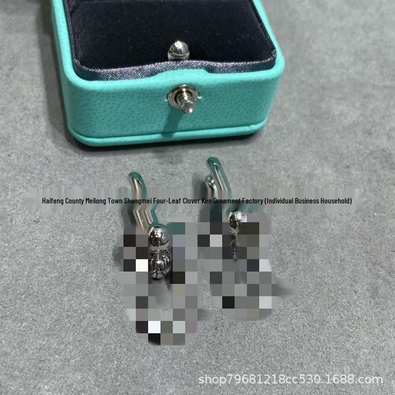 Luxury U-Shaped Diamond Stud Earrings with Horseshoe Buckle and Necklace Set