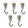 TOSO Picture Rail T-Hooks 30A, Hook A (Ceiling Mount), Post-Installation Type, Natural (Silver), Pack of 5
