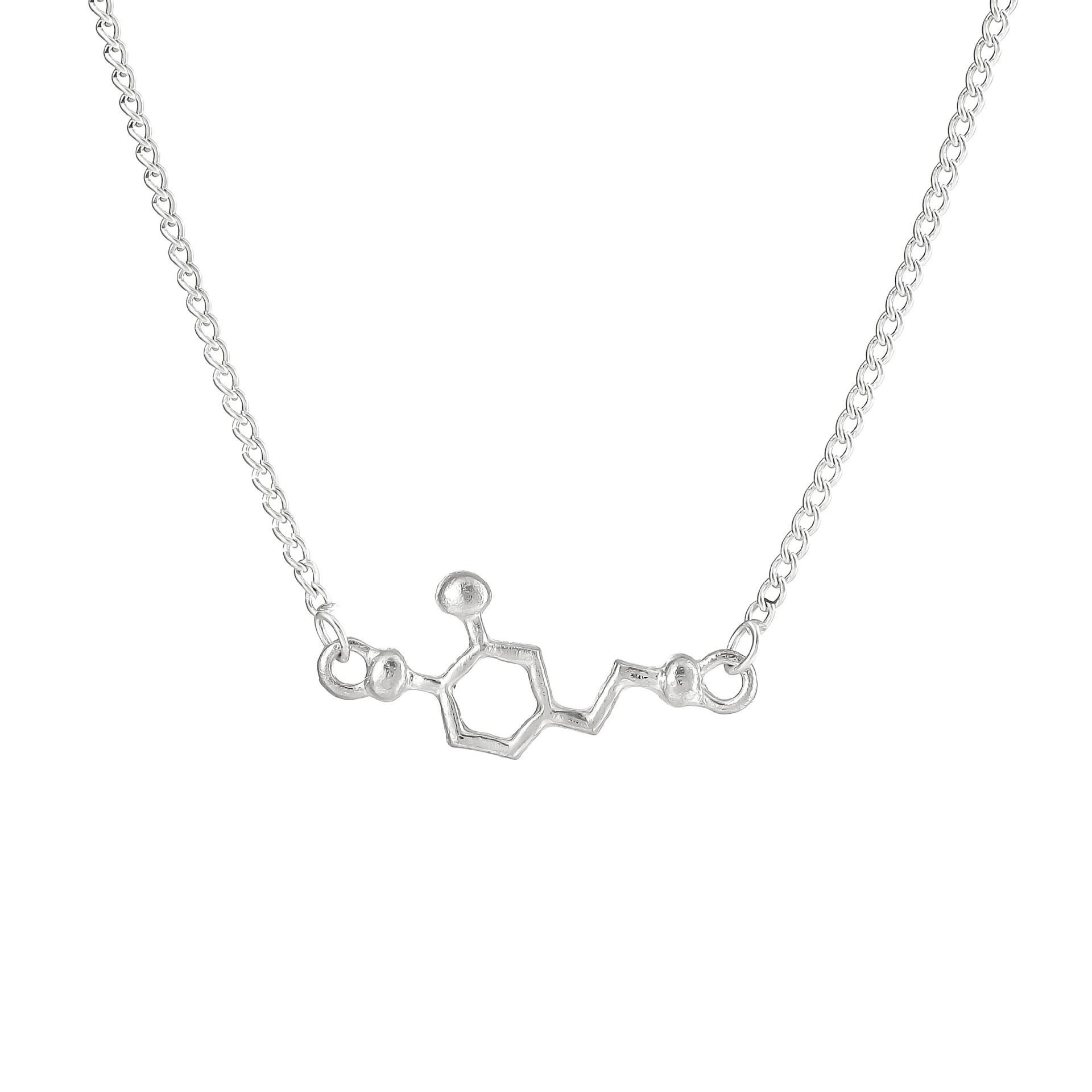 Рекламные Персонализированные Ожерелья, Модные Кулоны на Химической Связи, Нишевые Изделия из Сплава