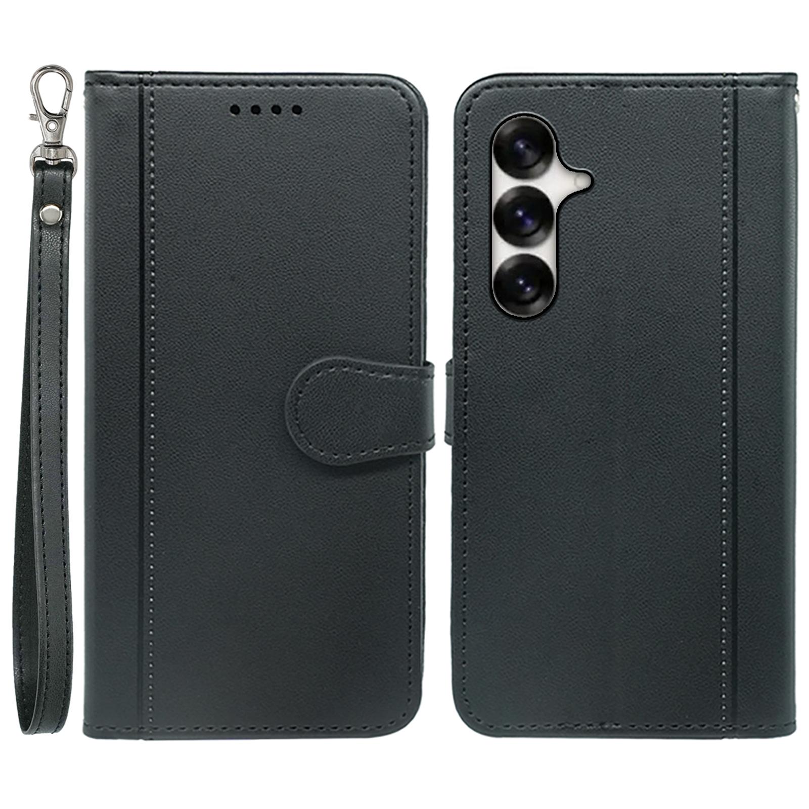 

Чехол-кошелек для Samsung Galaxy S25+ с магнитной застежкой, кожаный чехол для телефона с ремешком A