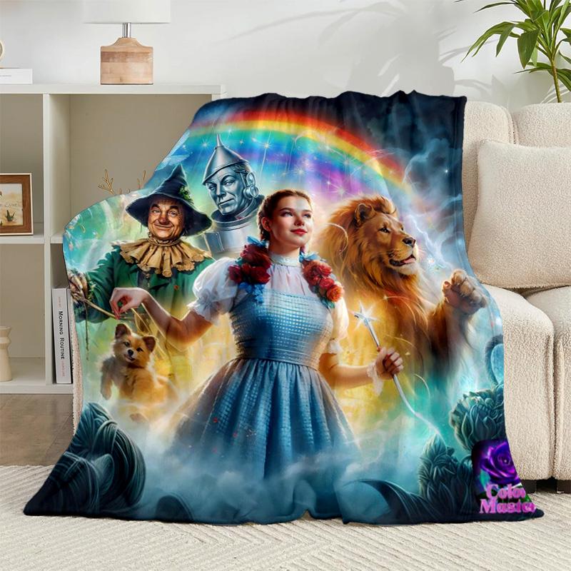 1PC Wonderful Wizard Adventure Flannel Blanket Gift, Suitable for Both Men And Women, Soft Ideal for Beds And Sofa, Birthday Or Christmas Gift