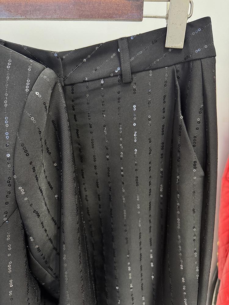High Street Fashion Sequin Glitter Suit Jacket & Trousers Set - Early Spring 2026
