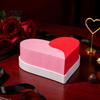 Pink Love Shaped Storage Case Heart Shape Box, 3D Printed Detachable Dual Compartment Jewelry Organizer, Decorative Dresser for Trinkets Red Box with