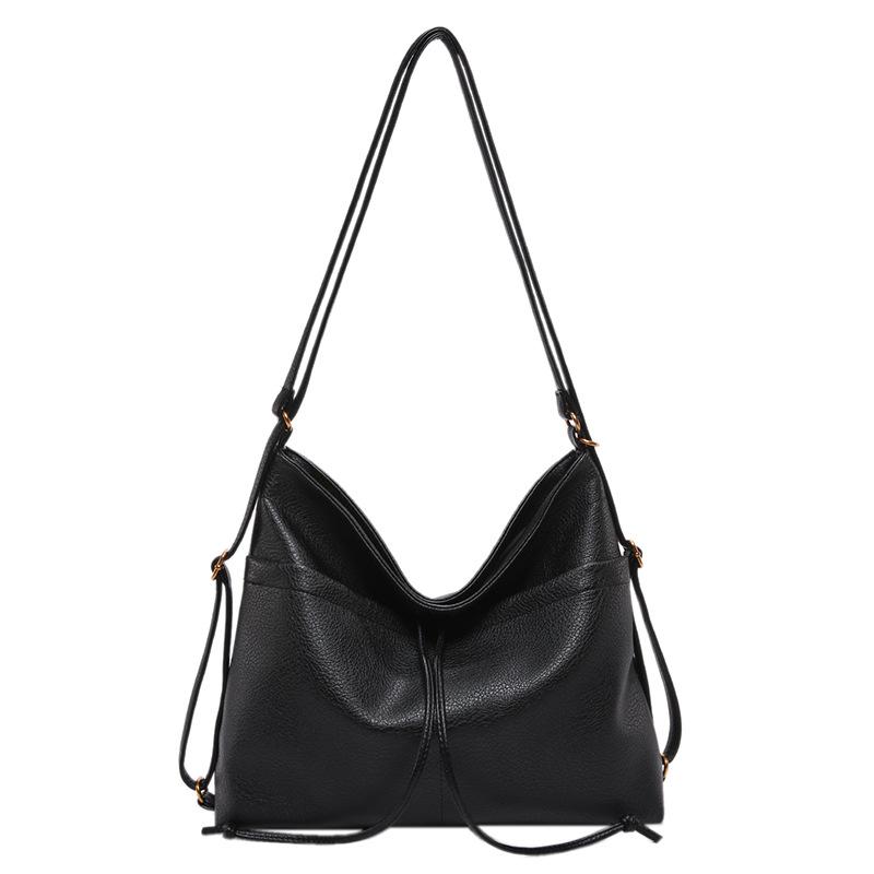 

Retro backpack women s new fashion texture retro tote bag casual simple backpack