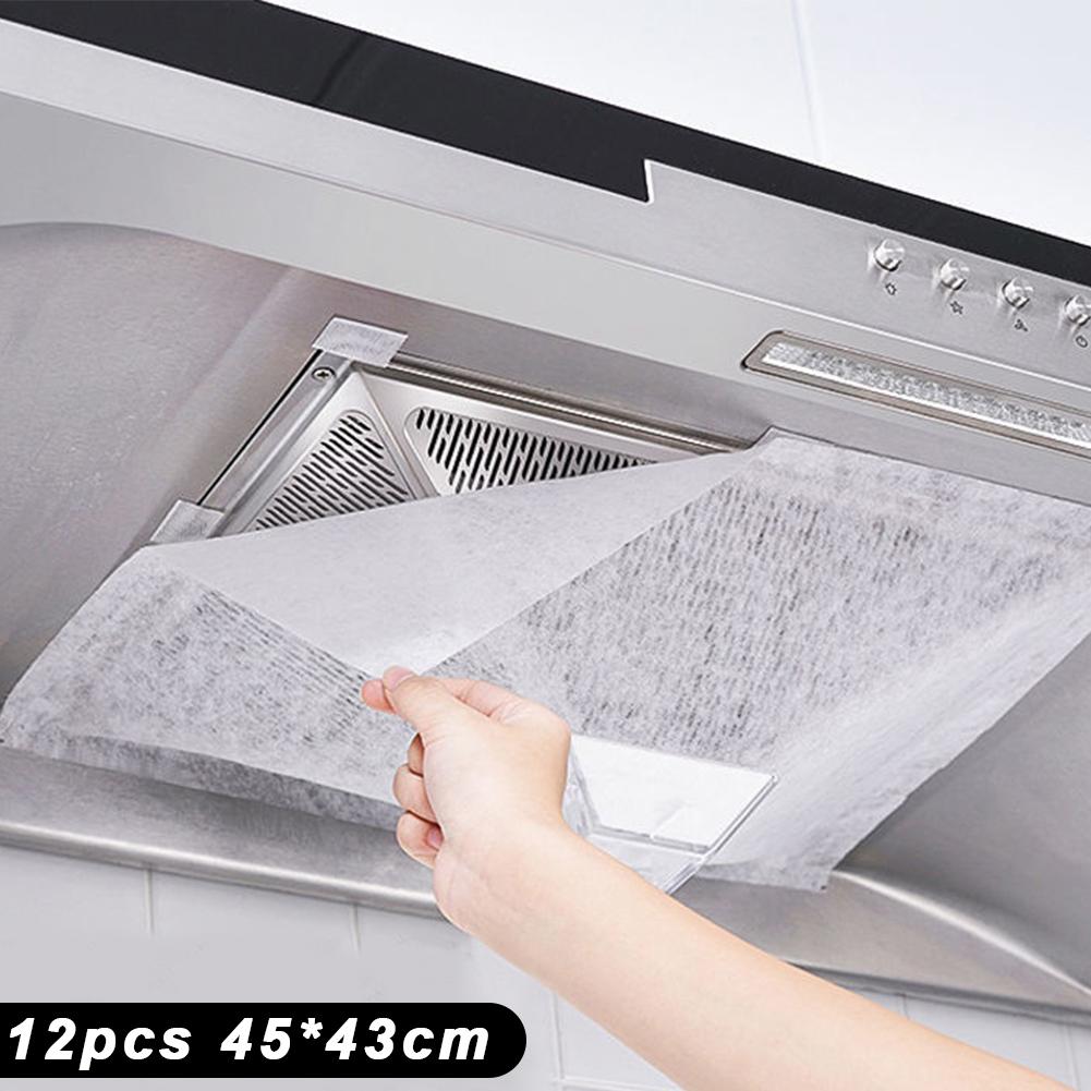 5/10M Disposable Hood Oil Filter Paper Non-woven Cooker Hood Extractor Fan Filter Kitchen Hood Grease Anti Oil Cotton