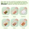 Kitchen Organization Bags with Label Area 2PCS Silicone Food Storage for Kitchen, Double Seal Closure Easy Clean Pantry Bags, Reusable Leakproof