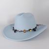 Fedora Cowboy Concho Hat for Men and Women Western Cowboy Las Vegas Nashville Party Hat Wide Brim Riding Hat Cowboy Hat