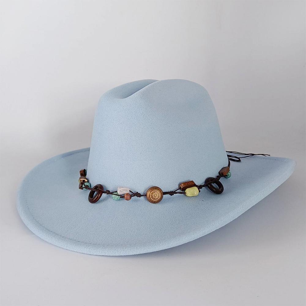 Fedora Cowboy Concho Hat for Men and Women Western Cowboy Las Vegas Nashville Party Hat Wide Brim Riding Hat Cowboy Hat