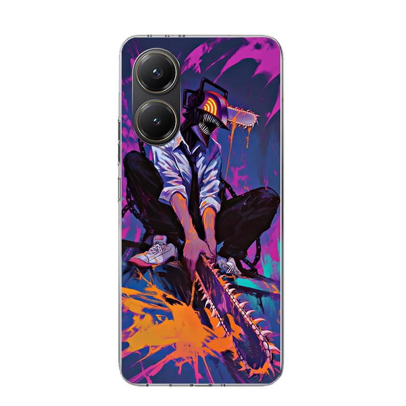 C-Chainsaw Mans Denji Phone Case For Xiaomi Poco X7 X6 X5 Pro F7 Ultra Redmi 15C 15 13 13C 12 12C 10 10A 10C 9 9A 9C 9T Cover Po