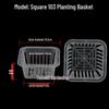 Transparent Square Orchid Hydroponic Pot with Observation Basket