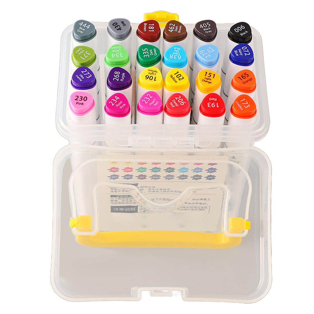 24 Colors Paint Markers Dual Tip Quick Drying Paint Markers Pens for Wood Rock Painting Canvas Stone Glass Ceramic DIY