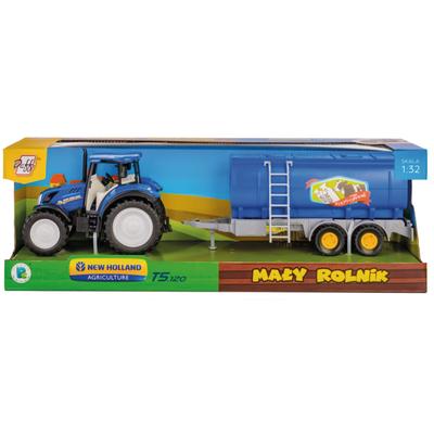 Toy Tractor New Holland T5 With Milk Tank 1:32 Daffi Little Farmer