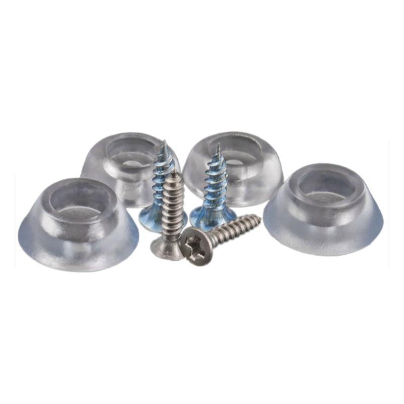 Pernuță Siliconică Transparentă 17mm 20mm Moale Picior Unghie Șurub Pe Picioare Cauciuc Clar Pernuțe Anti-Alunecare Pentru Mobilă Podea Birou Protecție