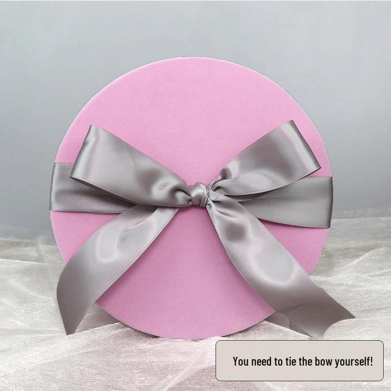 Runde Plüsch-Geschenkbox für Hochzeiten, Geburtstage, Zeremonien und Jubiläen.