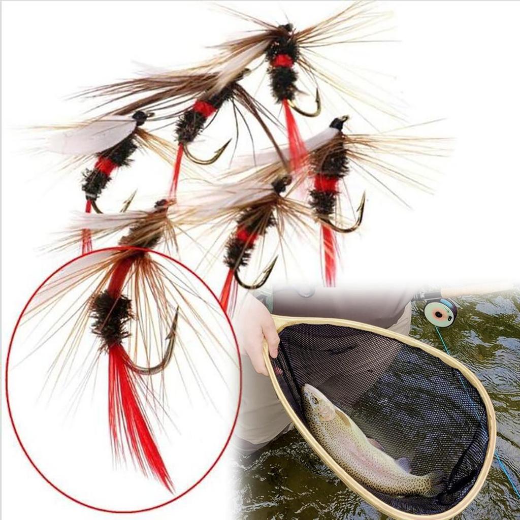 6/12/18/24Pcs Royal WulffFly Red Bait Fishing for Trout Flies Bait Lure