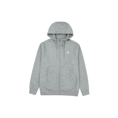 Casual Sports Solid Color Zipper Hoodie Jacket Gray Men's BV2645-063