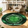 Round Rug Custom NameCeltic FC Pattern Non Slip Carpet Home Floor Decor