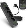 Extension cable 4gn+USB/1.5m/Zu+W/1.5mm black