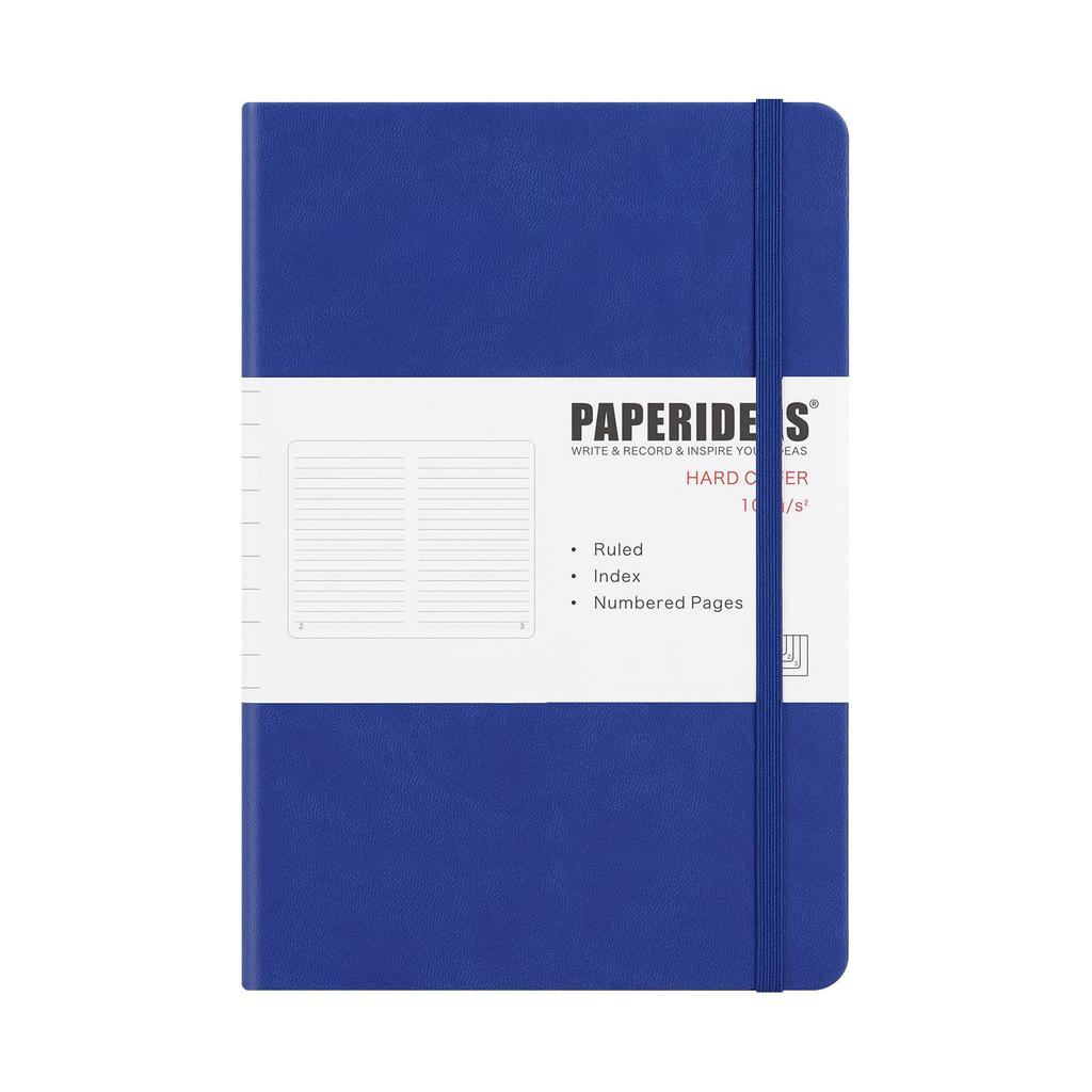 PAPERIDEAS Hardcover Royal Notebook, A5, (Horizontal Lined, Blue)