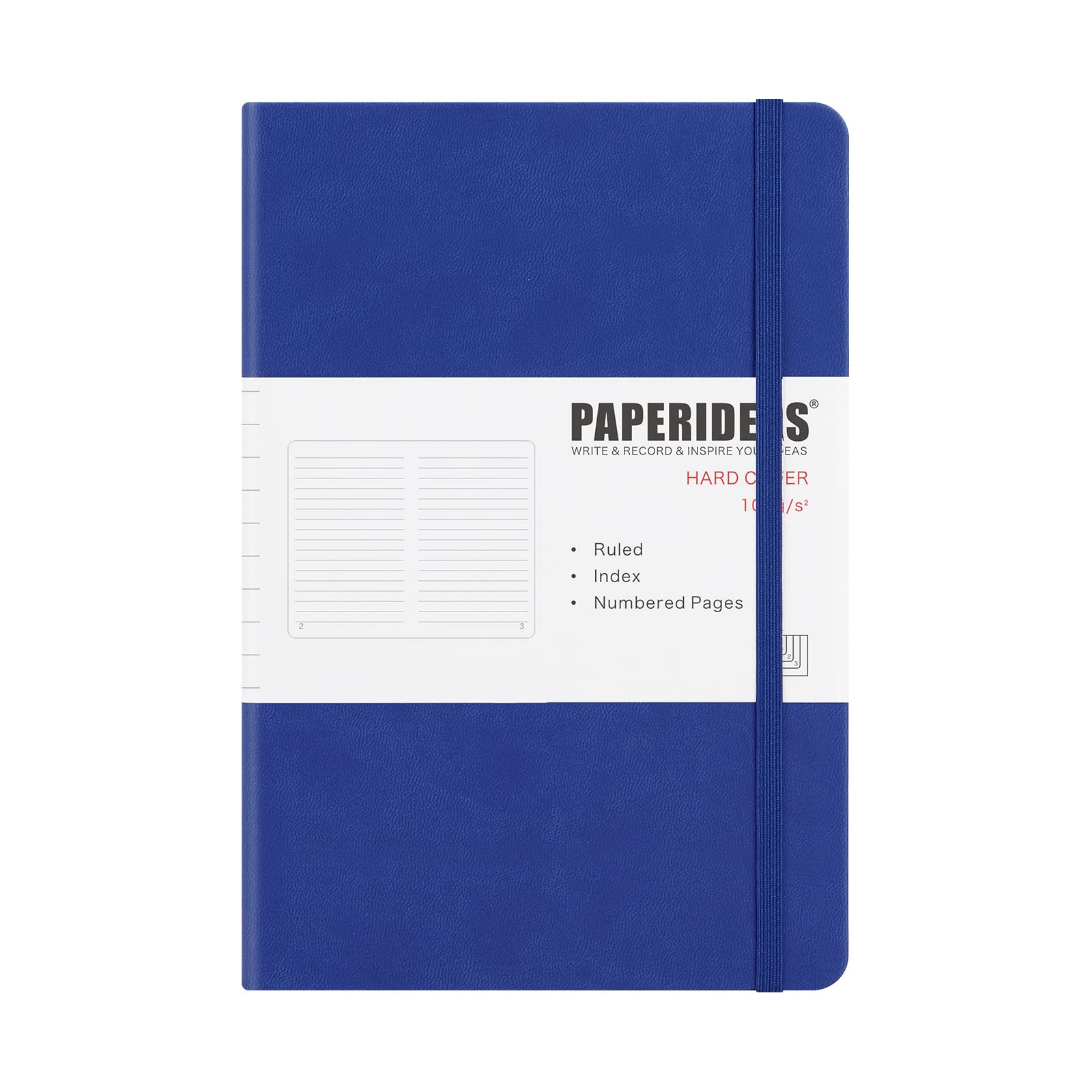 

PAPERIDEAS Hardcover Royal Notebook, A5, (Horizontal Lined, Blue)