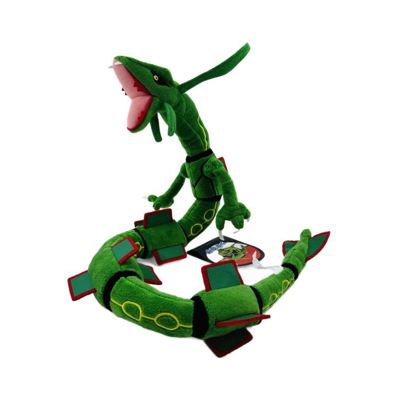 80cm Poseable Rayquaza Green & Black Dragon Plush Doll with Tag