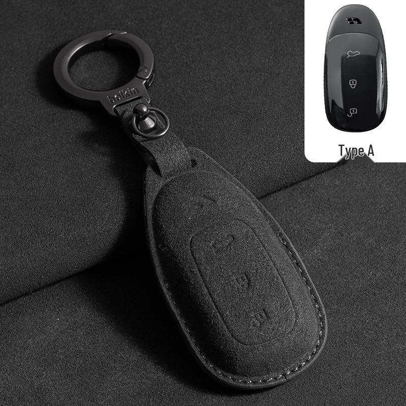 Li Auto L6/L7/L8/L9max Schlüsseletui Hochwertige Wildleder-Tasche mit Lanyard