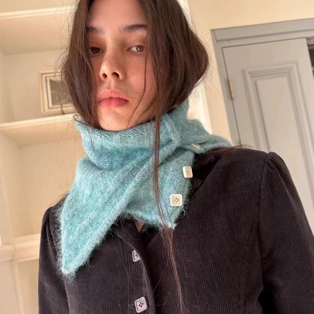 Windproof Wool Neck Gaiter Soft Neck Warmer Fashion Neck Scarf Winter Wear