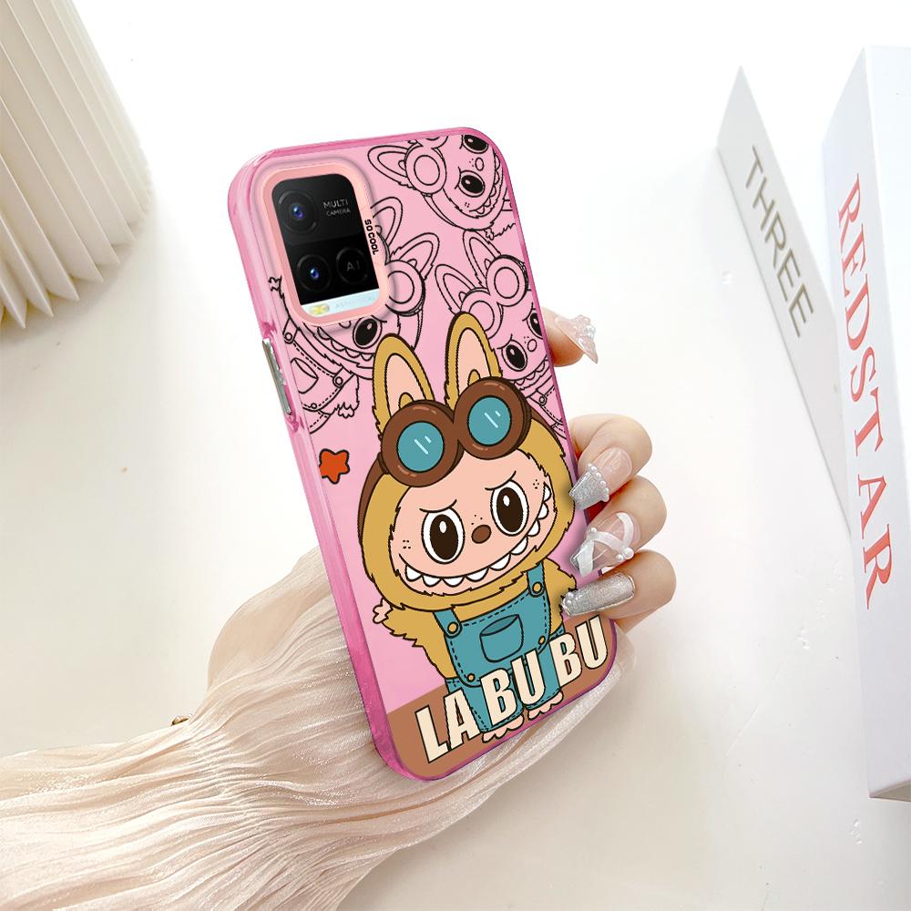 Painted Pattern Colorful Sliver Double Sided Hard Shell Shockproof Anti-fall Phone Casing for Vivo