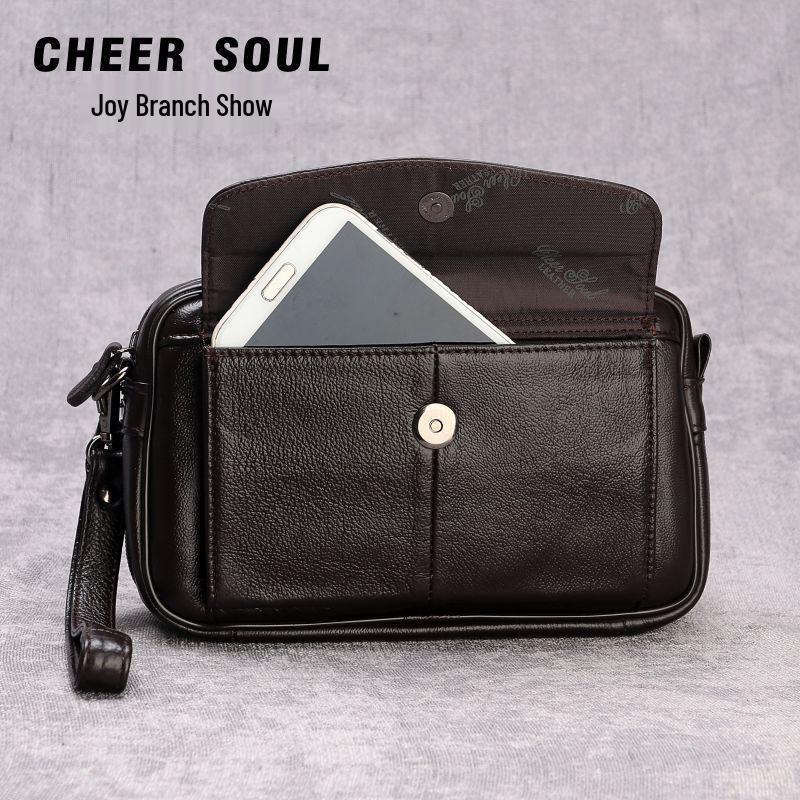 Erkek Hakiki Deri İş El Çantası ve Belge Cüzdanı