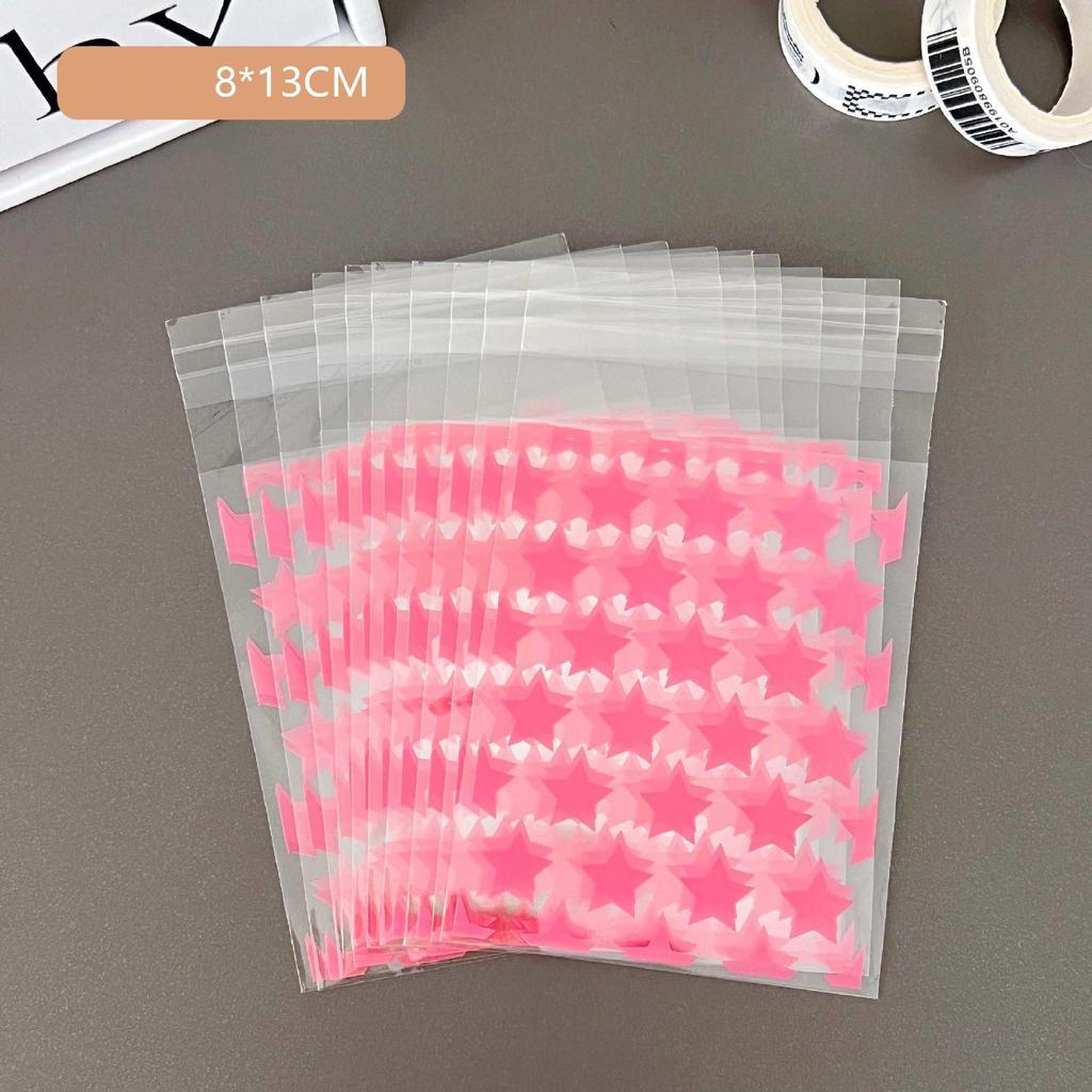 50Pcs Opp Plastic Bag Self Adhesive Transparent Plastic Bags Beads Jewelry Storage Packaging Gift Bag Small Card Holder