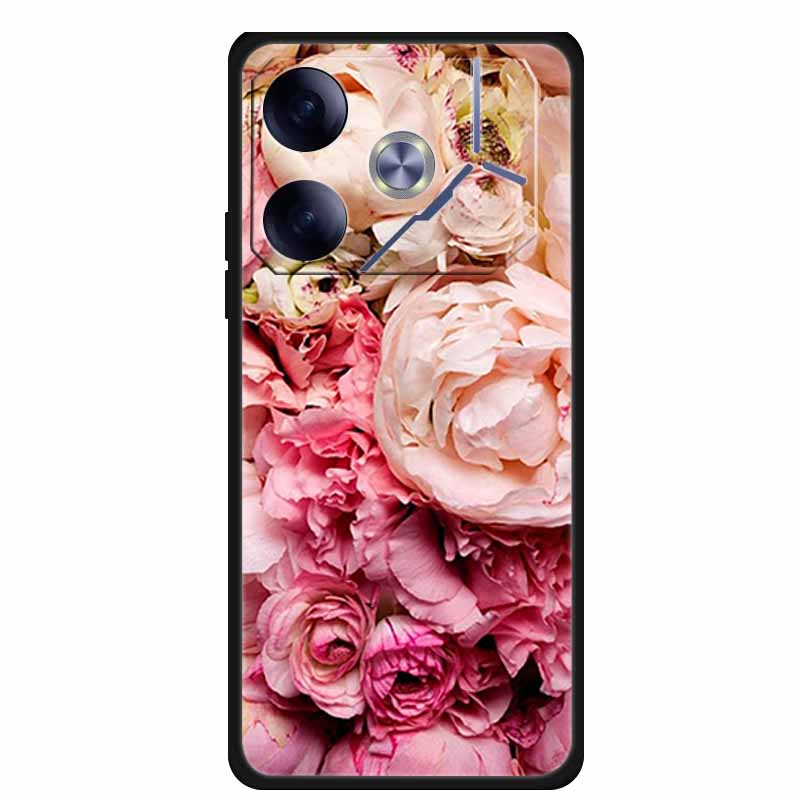For Tecno Pova 6 Phone Case 6.78" Animal Black Silicone Soft Back Cover Cases For Tecno Pova 6 Case Pova6 Coque Funda Shockproof