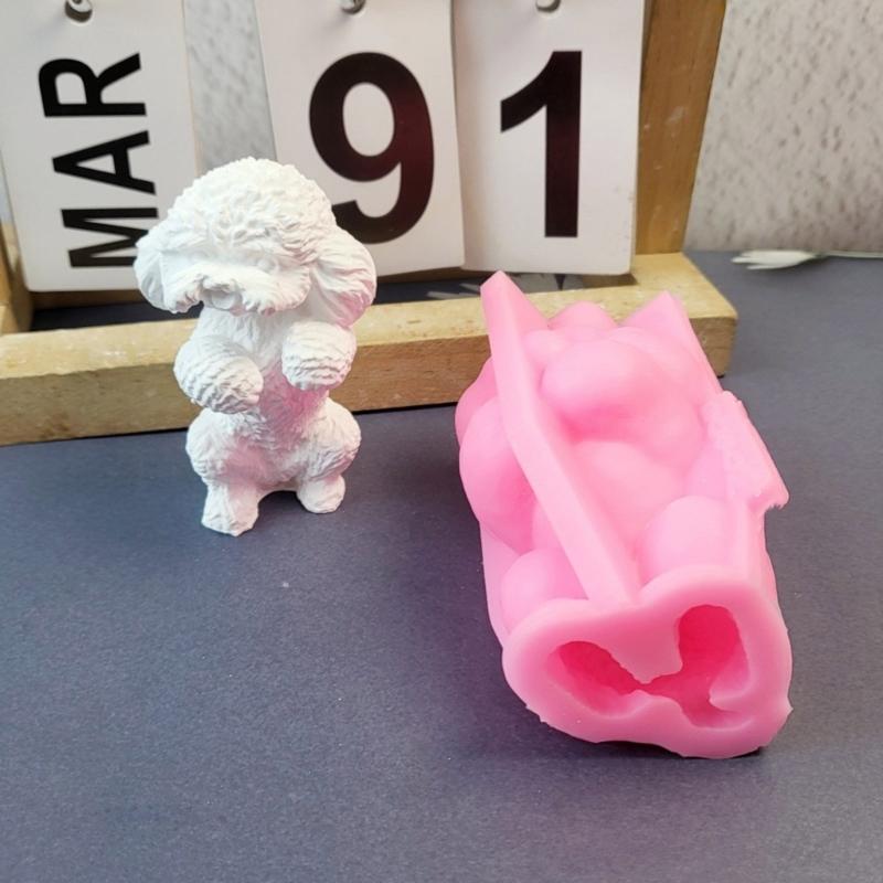 3D Bear Candle Molds Casting Molds Plasters Molds Animal Silicone Mould Ornament Molds Castings Molds Epoxy Resin Molds