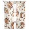 Sweet Coffee Luxurious Chiffon Sheer Curtains for Living Room Bedroom Decoration Window Voiles Tulle Curtain