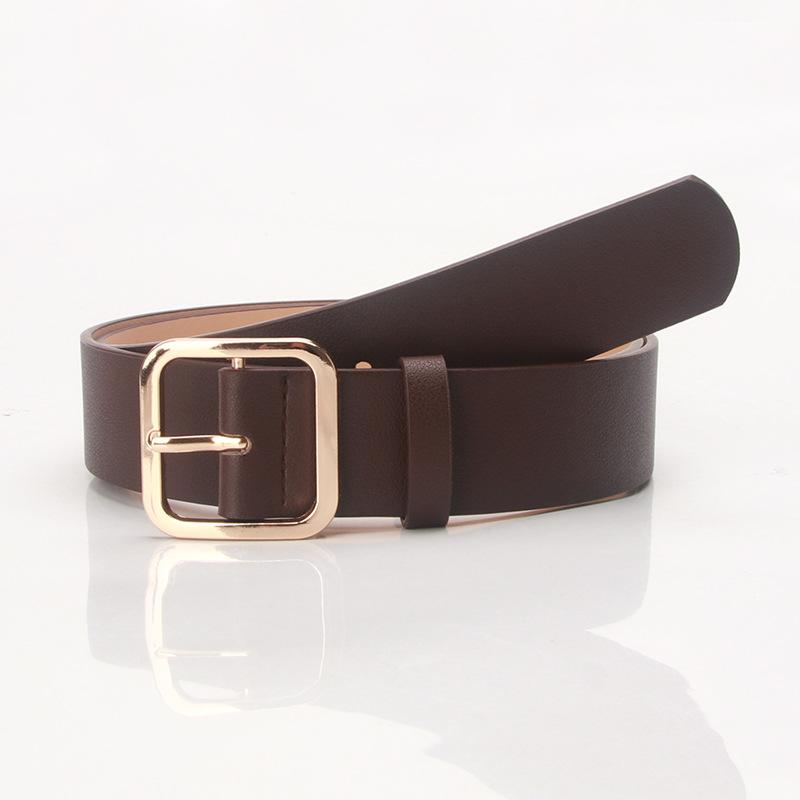 This New Korean-style Women's Belt Is Retro, Simple and Versatile. It Features A Square Buckle and Pu Leather, Making It A Popular Belt for Women