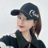cap wide brim embroidered empty top baseball cap women's summer outdoor sports can tie high ponytail sunshade hard top tide