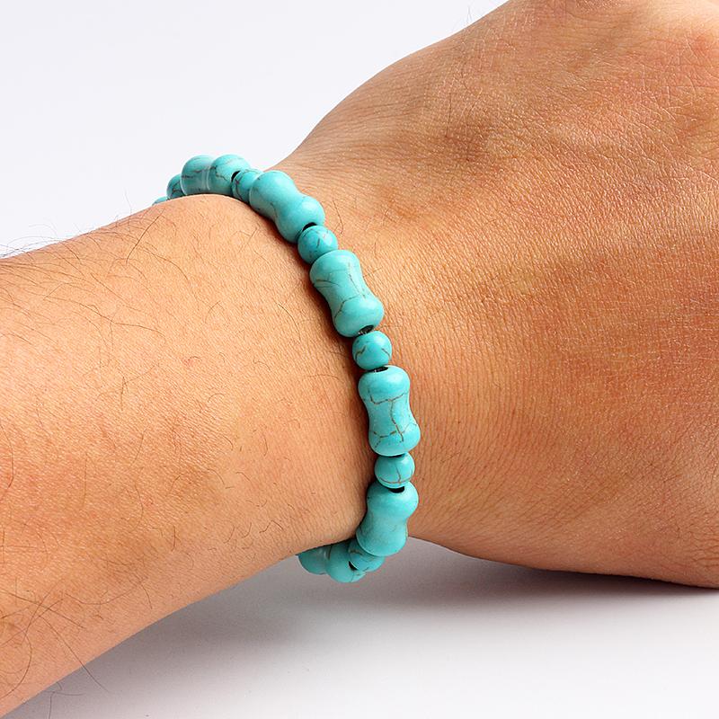 Bohemian Turquoises Beads Bracelets for Women Reiki Nature Stone Cube Cylinder Irregular Bracelets Healing Healthcare Jewelry