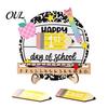 Safe Rounded Corner Wood Sign First Day of School Chalkboard Sign, Reusable Wooden Milestone Board, Back to Party Decoration Photography Prop